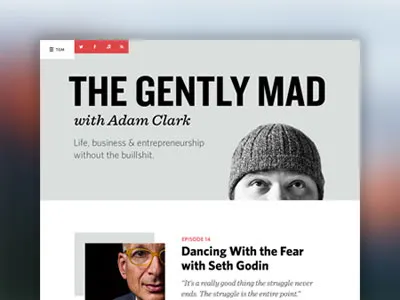 The Gently Mad Refresh knockout minimal podcast sentinel