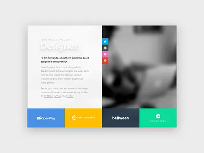 Shot #2517718 background bettween constitucional flat openplay personal portfolio projects responsive social video website