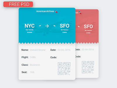 Boarding Pass 2d boarding dailyui pass psd ui ux