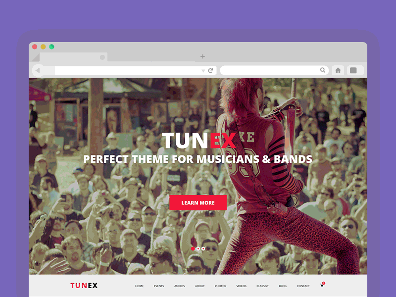 TUNEX - Music & Entertainment PSD Template creative interface minimal music one page photoshop portfolio psd template single page themeforest ui ux