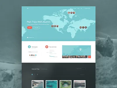 Alumni Landing Page alumni friends gript icon map places social travel