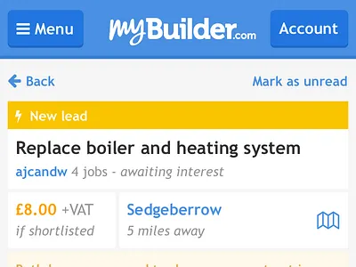 Updated Lead UI app application heading mobile ui web