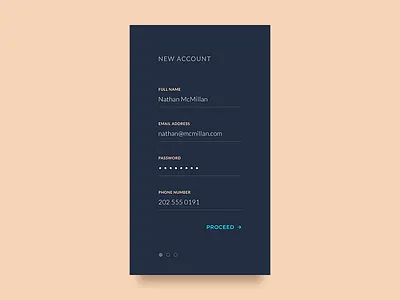 iOS App Signup app design form ios iphone minimal mobile register sign up ui user interface