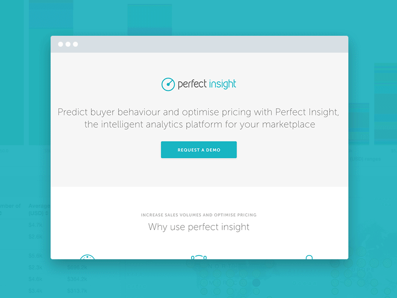 Perfect insight landing page cta form icons landing page