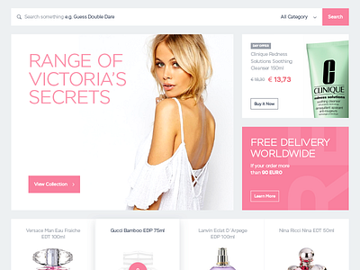 Perfume & Cosmetics cosmetics perfume shop sketch ui