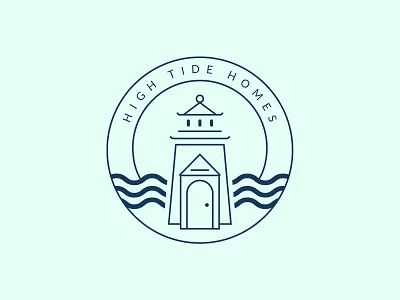 High Tide Homes Logo & Branding branding icon lighthouse logo