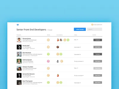 Recruiting tool exploration flat people recruiting simple tool ui ux