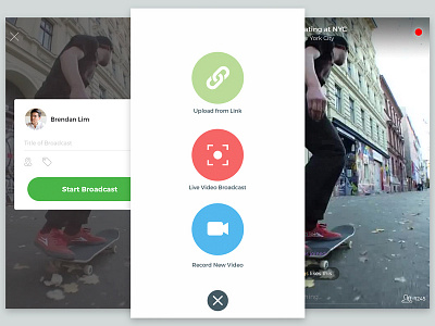 Live Broadcast Screens app broadcast live record ui video
