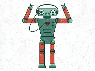 Robot Stickers illustration robot stickers texture