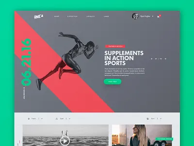 Client Blog blog cta hero landingpage modern red typography ui