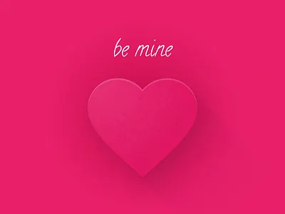 Be mine be mine heart illustration pink sketch valentine