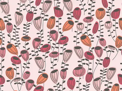 Mod Flowers Pattern floral mod pattern pattern design surface design surface pattern