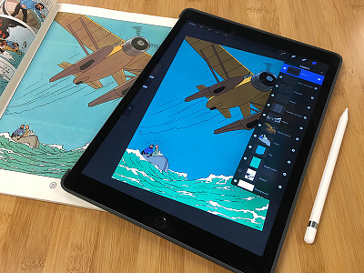 Tintin – Procreate App, iPad Pro & Apple Pencil by Phil Coffman on 