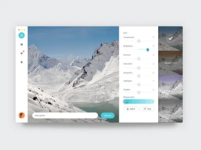 Edit Image Instagram Inspired design ui ux