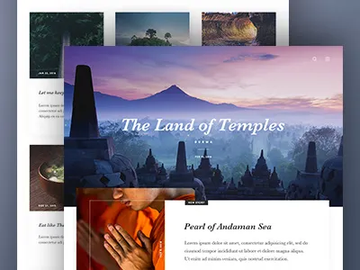 Travel Journal article blog journal news places story travel ui ux webdesign world