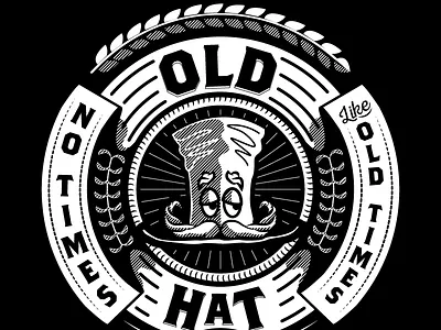 Old Hat 90s badge comic roundel seal