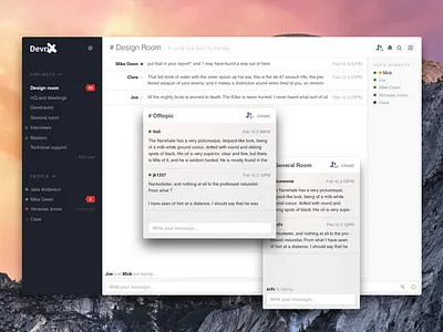 Chat client concept chat client communication concept messages redesign ui
