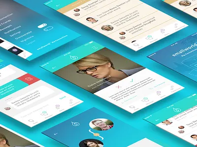 SmallWorld App (Light) app application chat circular design geometric ios messaging minimal mobile network social