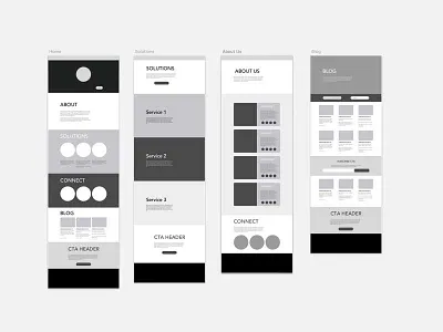 Keypoint: Wireframes black design website flat gray keypoint project ui ux web design white wireframe