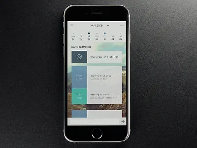 Concept for an intelligent Calender app calendar clean design flat ios iphone list simple to do