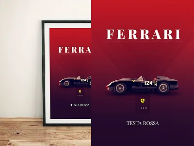Ferrari poster 1950 ferrari poster testarossa