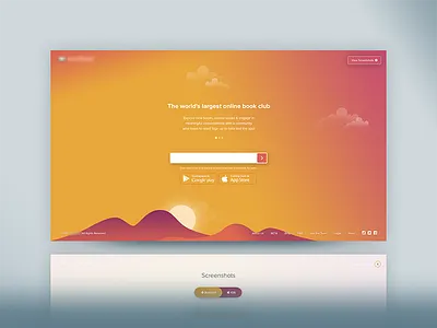 Coming Soon App : Landing Page android app carousel illustration ios landing page ui
