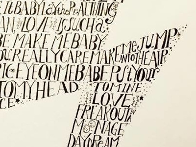 Moonage Daydream Type Print david bowie hand lettering printmaking typography ziggy stardust