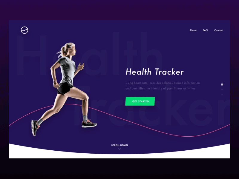 Health Tracker Landing Page animation apple watch balance health landing motion tracker ui ux