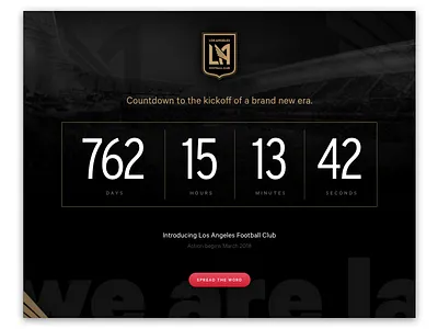 Countdown Timer black countdown daily dailyui football lafc soccer timer ui
