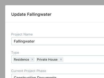 Modal form modal tags ui