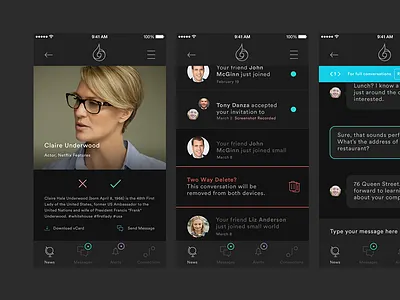 Small World App app application circular design geometric ios messaging minimal mobile modern network social
