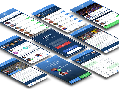 NFL Fantasy App app fantasy football ios iphone mobile mobile design mockup nfl ui design uiux ux design