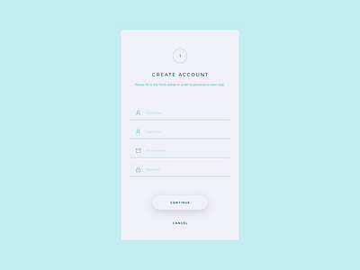 091 - Create New account android app application create design interface ios mobile new profile user