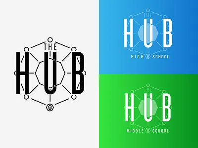 Getwell Road Student Ministry's building, The Hub geometric logo ministry octagon science student student ministry