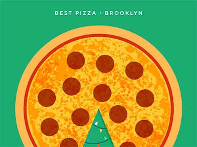 2016 FoodPorn Calendar: December brooklyn calendar christmas christmas lights december nyc pizza pizza pie restaurant