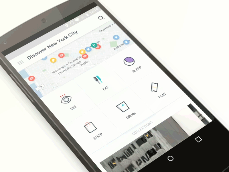 Guides by Lonely Planet - Map Interactions android animation app city guide guides lonely planet map mobile travel travel app
