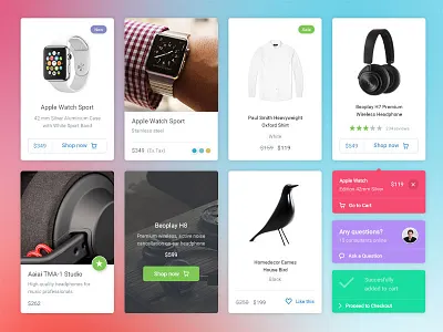 Ecommerce modules checkout ecommerce photoshop psd sketch template ui kit web design website widgets