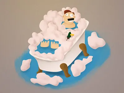 Doofus Dips With Duck alliteration bath doofus duck illustration