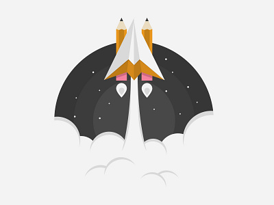 Space Shuttle Imagination paper pencil space