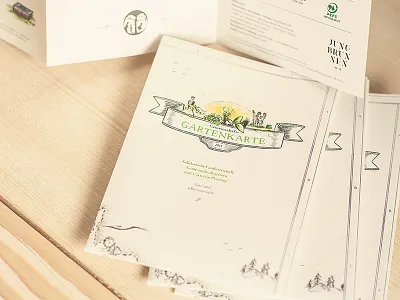 Garden Map design drawing folder illustration map print