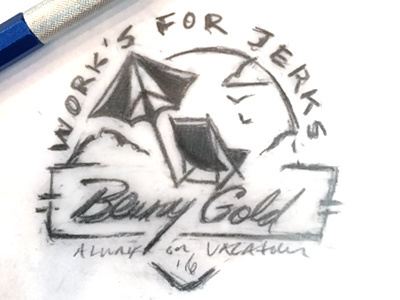 Do Nothing Club airplane beach chair clouds leisure lettering paper plane script sketch vacation