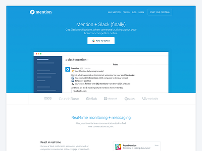 Mention + Slack (finally) 🎉💞 icon illustration integration interface landing meet mention minimalist slack ui ux website