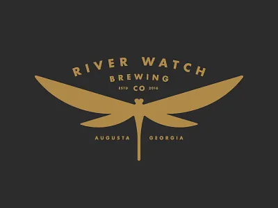 RIVER WATCH BREWERY beer gold local logo