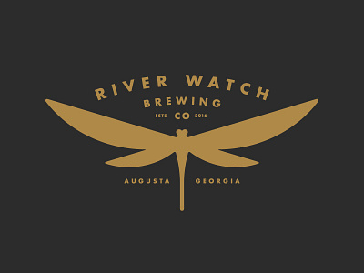 RIVER WATCH BREWERY beer gold local logo