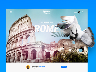 Vespa Family - Event page design layout photo vespafamily web