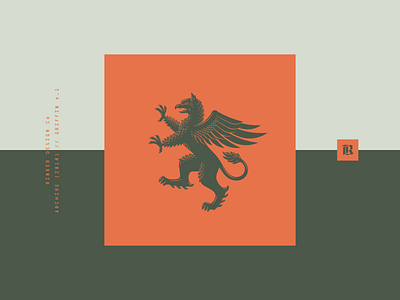 Griffin - Detailed branding design griffin heraldry identity illustration logo reject rinker
