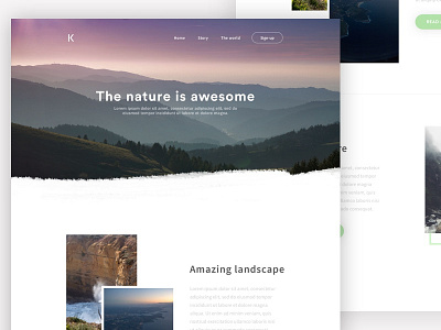 Kinny - Design clean design landing page minimal travel ui ux web design website