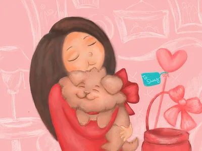 Puppy love character childrens illustration kidlit svs