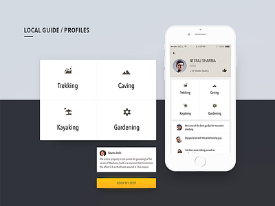 Local Guide | Profile cards case study guide minimal mobile profile travel ui ux web