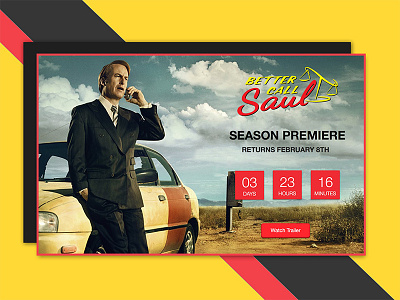 Day 014 - Countdown amc bettercallsaul countdown dailyui day14 photoshop sketch timer tv ui web